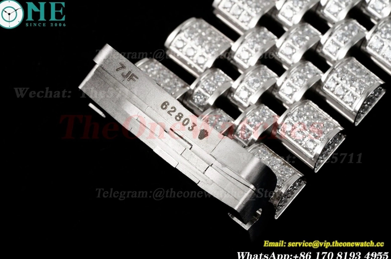 Diamonds A2824 SS GMF Datejust 41mm 904L SS Full Dia Stk 0223